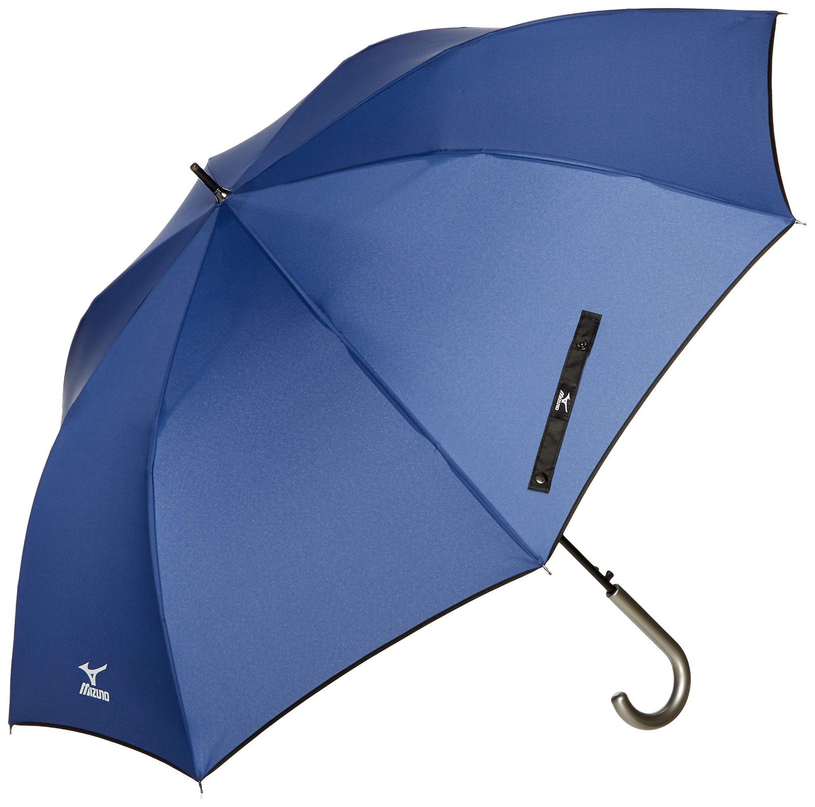 【数量限定】スカイブルー メンズ 日本 無地 パイピング 親骨65cm ジャンプ傘 耐風 (FREE 紳士 MIZUNO(ミズノ) サイズ) [ムーンバット]