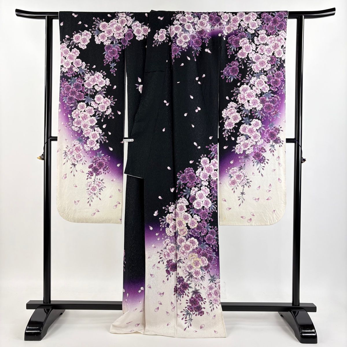 ⭐︎豪華絢爛⭐︎ 振袖　セミアンティーク　宝尽くし　着丈159.5㎝ 振袖 身丈159cm 裄丈67cm M 袷 桜 草花 銀通し 金彩 青緑 正絹