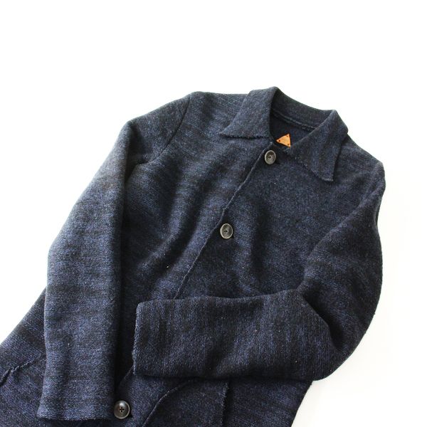 KAPITAL キャピタル 圧縮ウールニットコート 1（S)/ネイビー