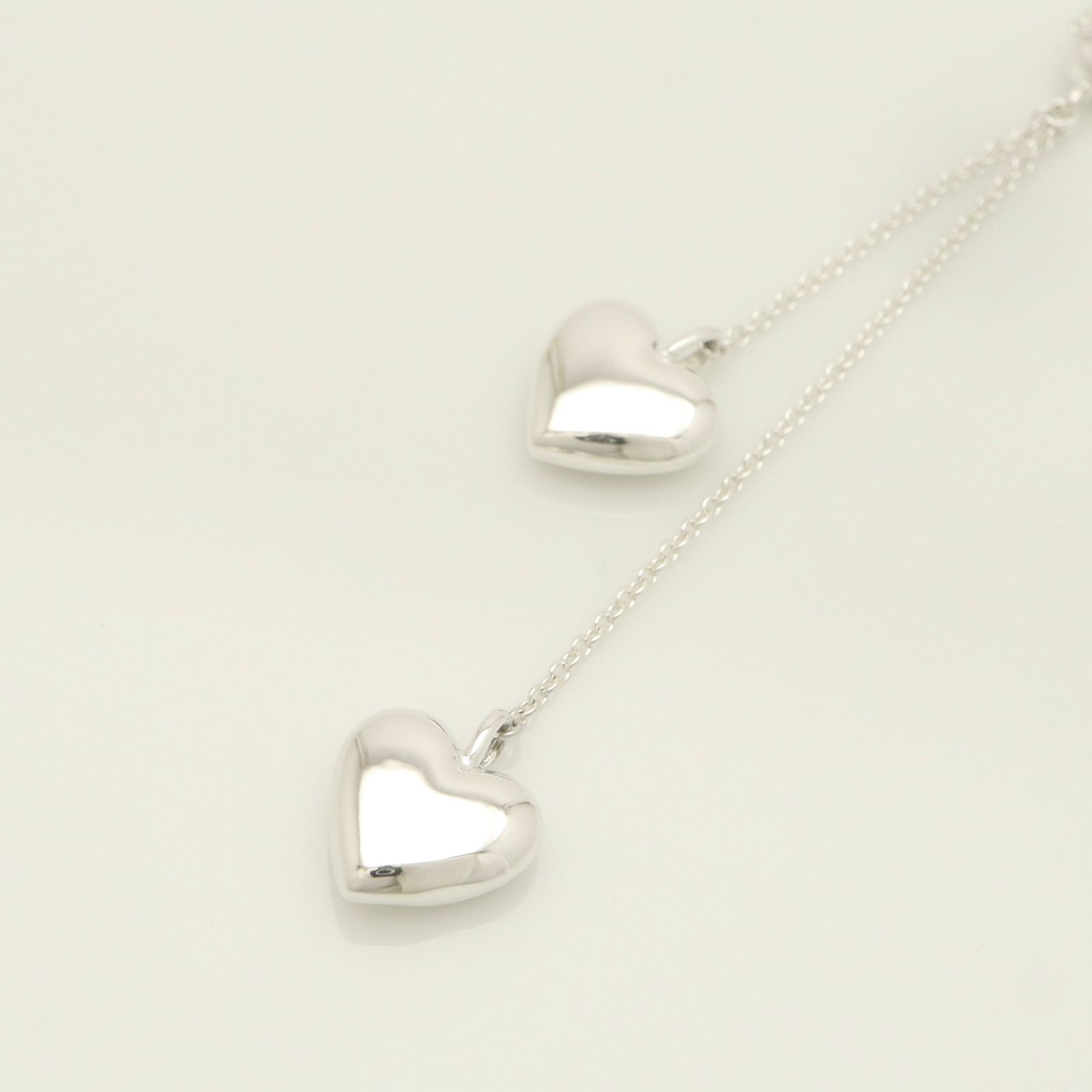 美品】ティファニー TIFFANY&Co. ダブル ドロップ ハート 美品】ティファニー TIFFANY&Co. ダブル ドロップ ハート