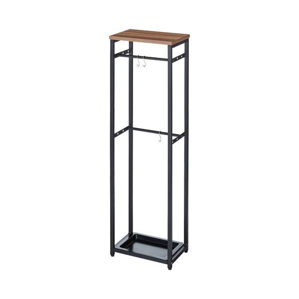 YAMAZEN アンブレラスタンド 幅300×奥行200×高さ1000mm ダークブラウン|マットブラック RUS-30 DBR3|MBK 1台