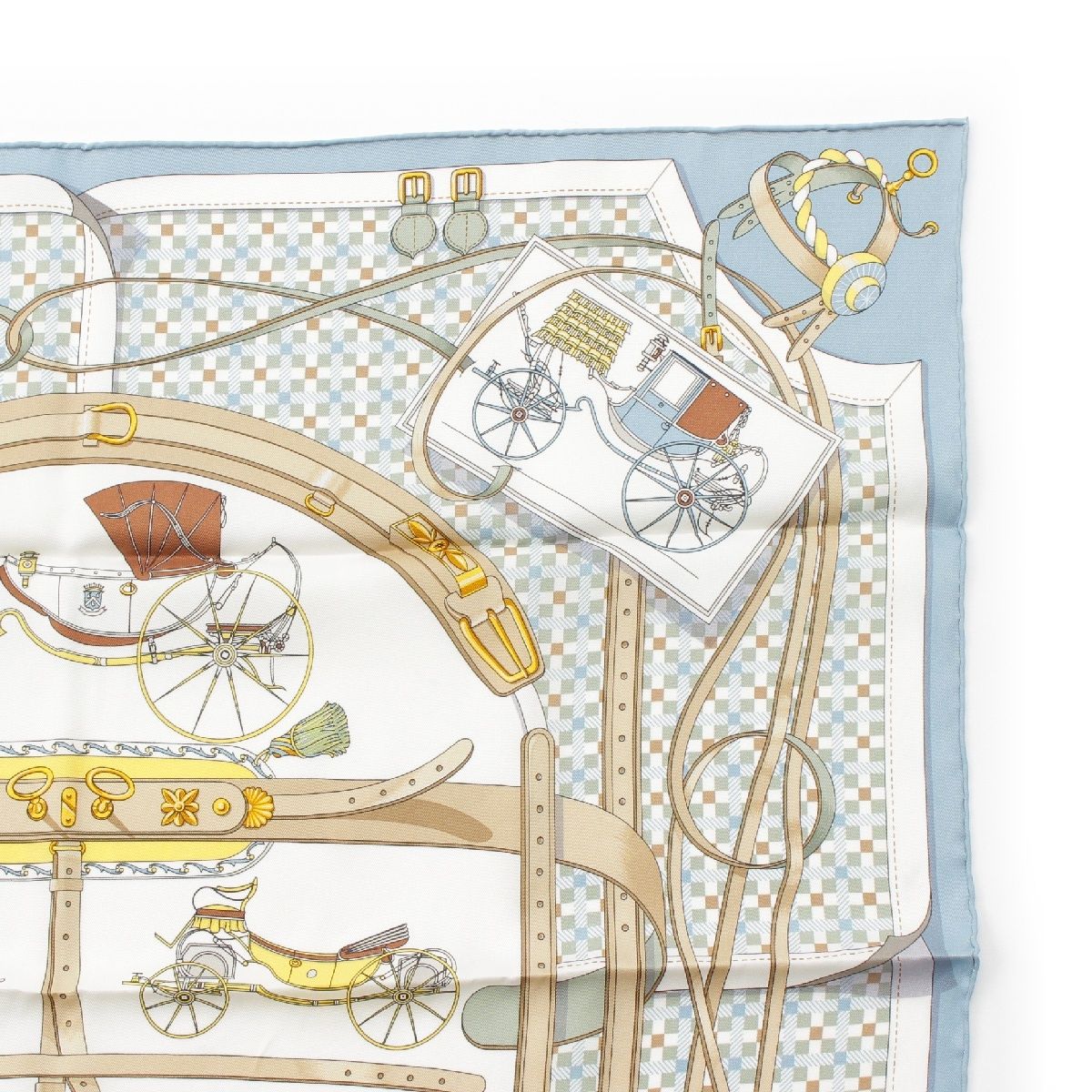 エルメス カレ70 シルク Les Voitures Nouvelles 馬車の変遷 スカーフ