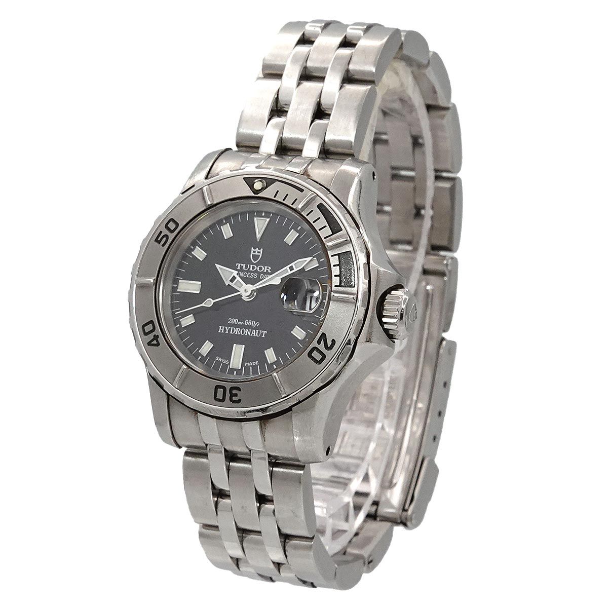 チューダー チュードル TUDOR プリンスデイト ハイドロノート 99090 レディース 腕時計 ブラック オートマ 自動巻き Prince date 90289341 チューダー チュードル TUDOR プリンスデイト ハイドロノート 99090