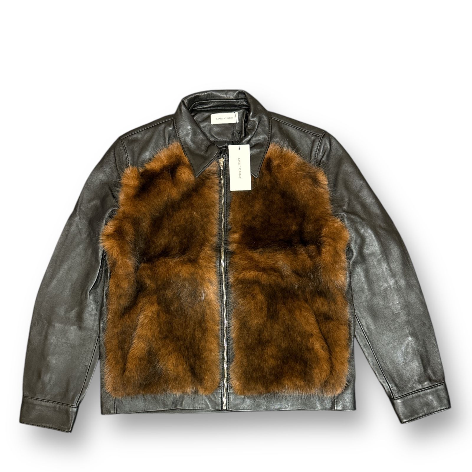 Ernest W. Baker Brown Zip Faux-Fur Jacket Ernest W. Baker