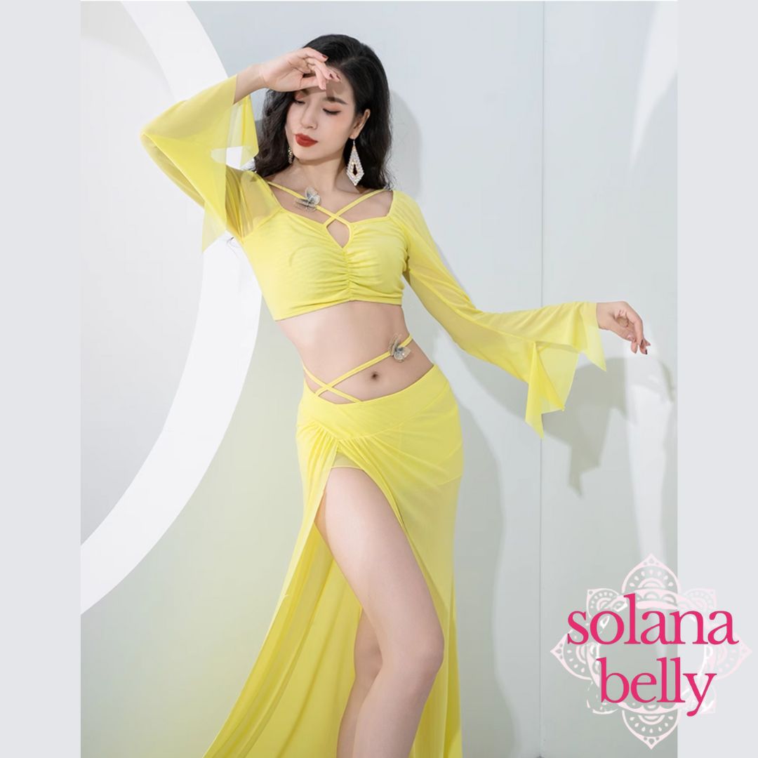 イエロー | Belly Treasure イエロー ベリーダンス セットアップ