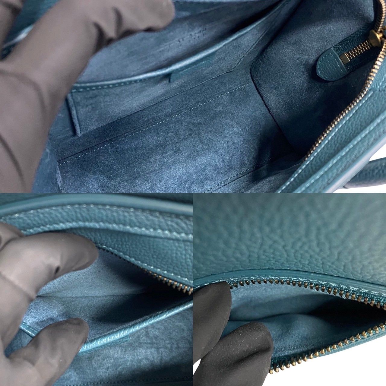 未使用保管品 保存袋付 CELINE セリーヌ ラゲージ ナノ ロゴ レザー 本 