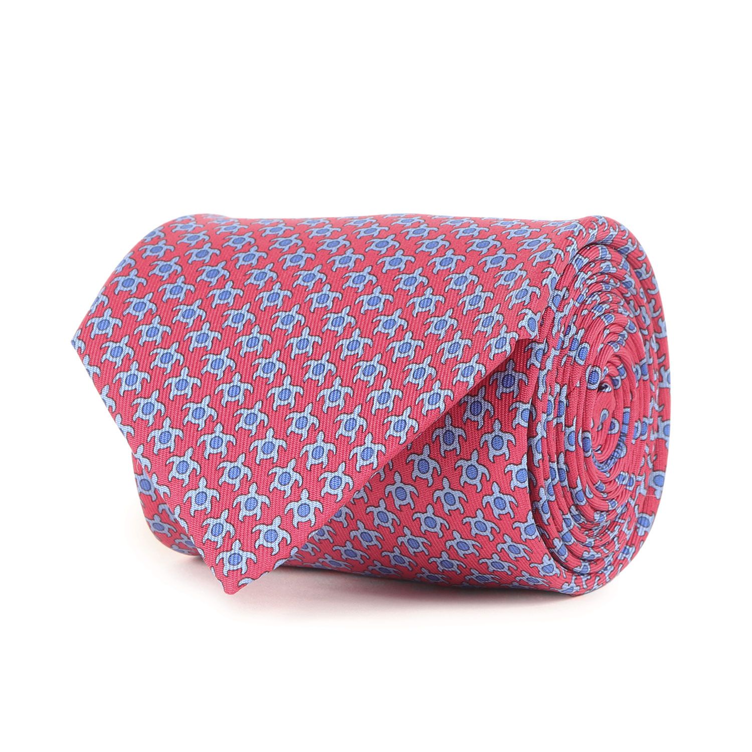 HERMES エルメス ネクタイ | タートル エッグ モノグラム シルク ネクタイ | フランス製 | 62581I | レッド ブルー | ブランド ファッション アイテム 小物 メンズ