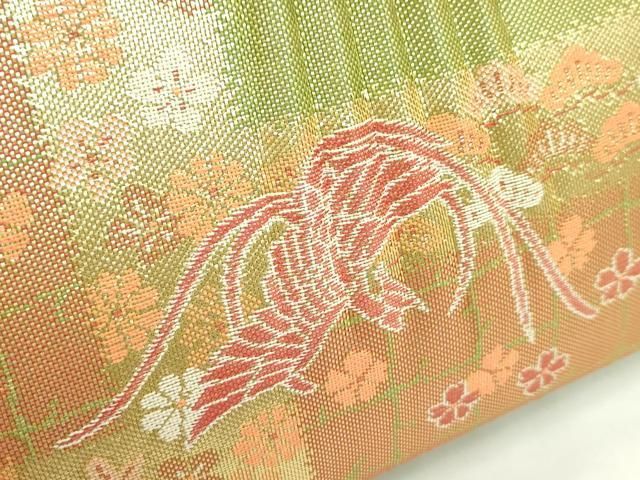 平和屋着物▽和装小物 和装バッグ・草履セット 鳳凰梅松花文