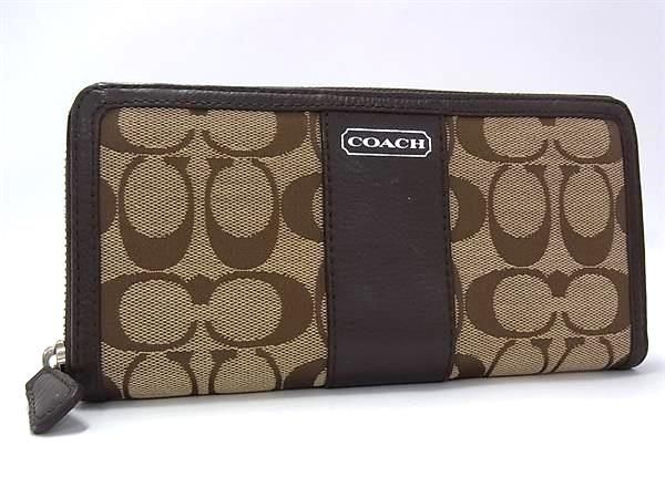 □美品□ COACH コーチ シグネチャー キャンバス×レザー