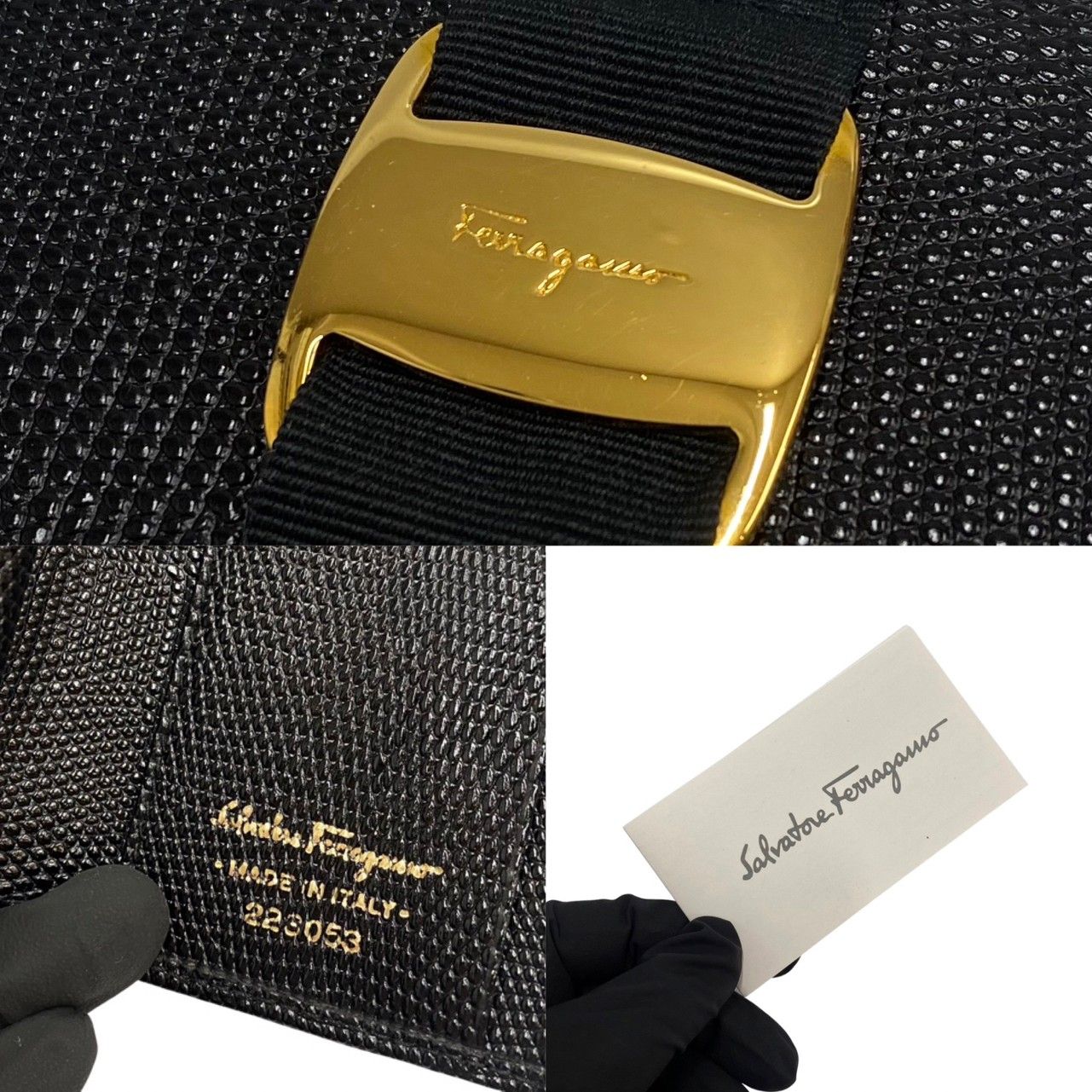 極 美品 箱付 Salvatore Ferragamo サルヴァトーレフェラガモ ヴァラ