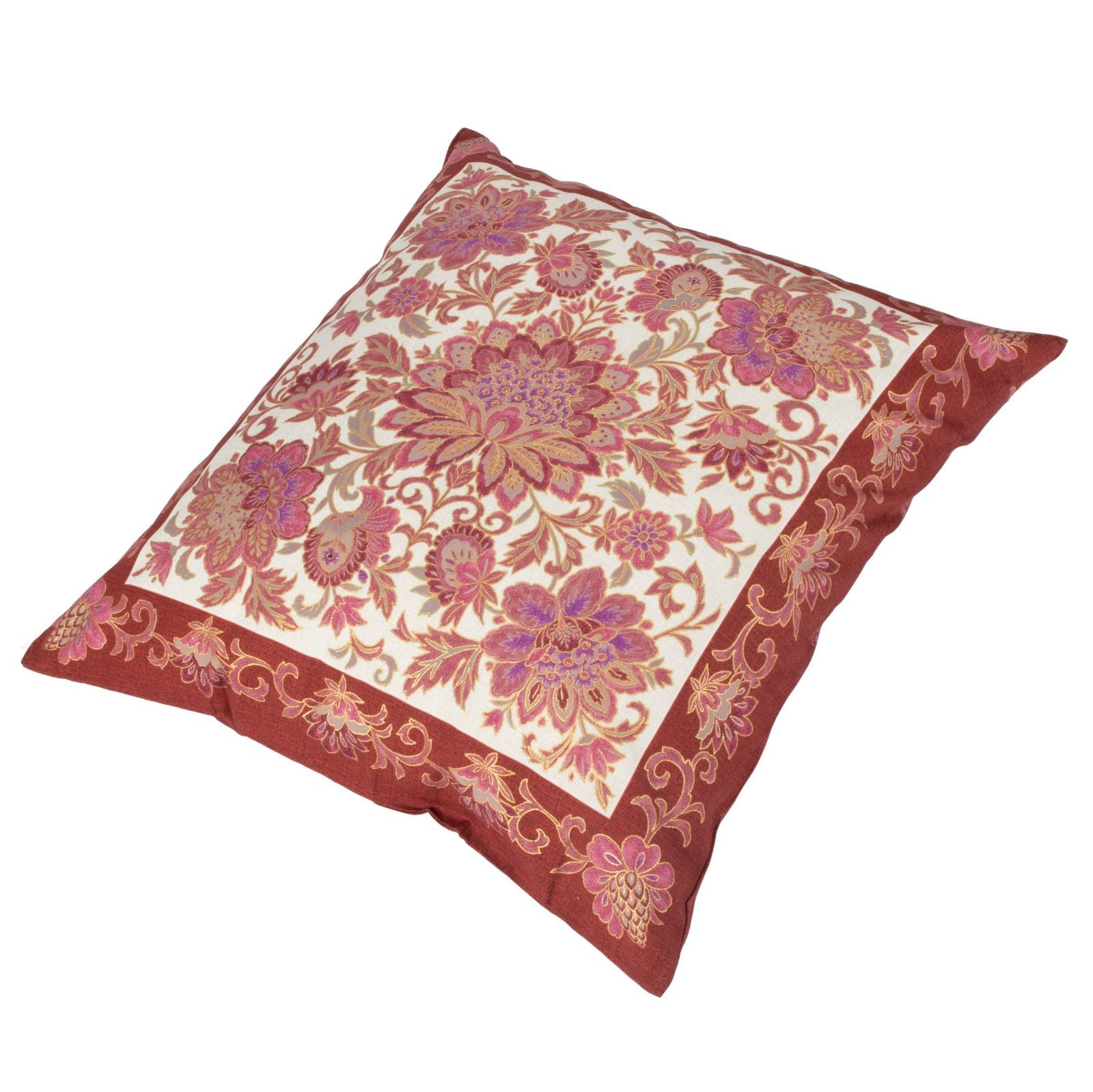 数量 西川 座布団カバー 銘仙判 55 X 59 cm 洗える 更紗 洋風 nishikawa ピンク