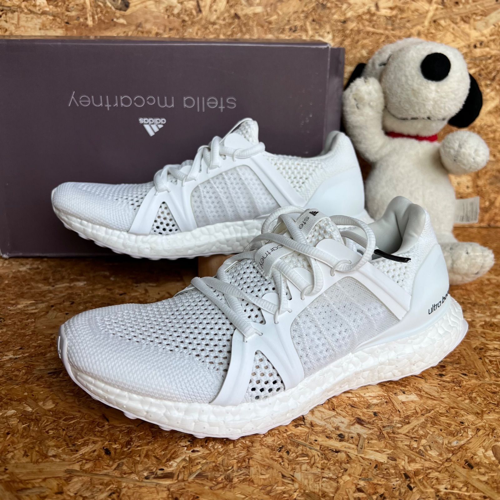 22.5cm Adidas By Stella Mccartney ウルトラブースト スニーカー women トレーニング ランニング ウォーキング タウンユース トリプルホワイト レディース ||| ジム ヨガ レスミルズ