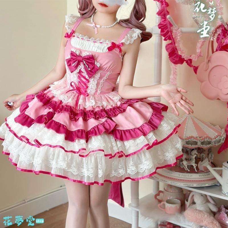 25年 ♥コスプレ ドレスロリータセット 仮装 オリジナル 洋服 ロリータ ワンピース フリル 撮影会 舞台 イベント 原野空間-31