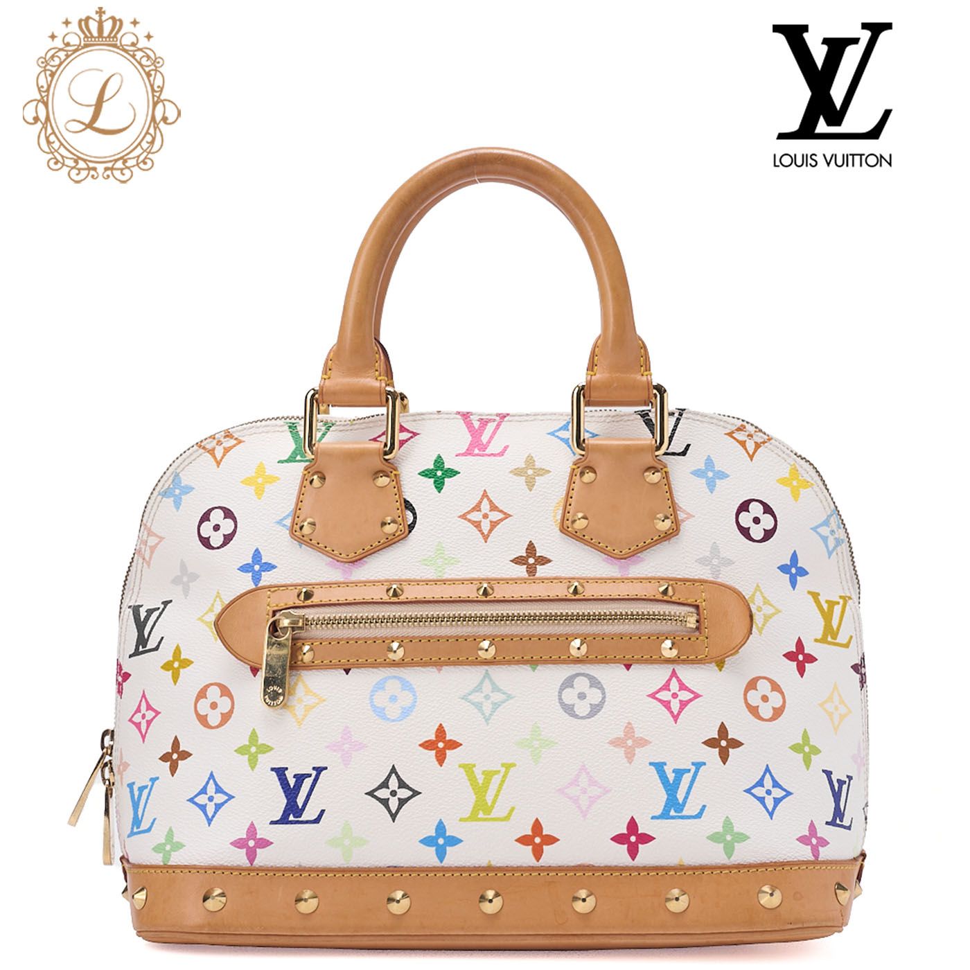 LOUIS VUITTON ルイヴィトン モノグラム マルチカラー アルマPM M92647 ハンドバッグ ゴールド金具 ハンドバッグ 送料無料