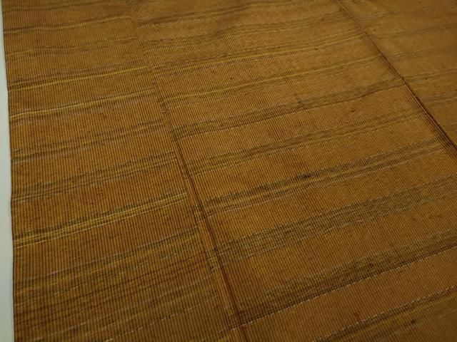 平和屋着物□極上 無形文化財 本場黄八丈 近藤傳 草木染 手織 紬 逸品