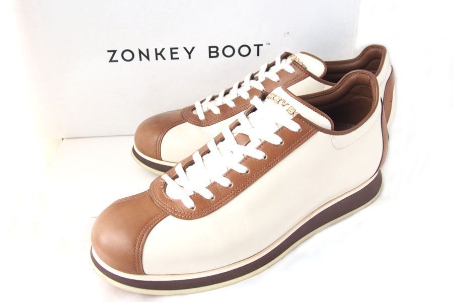 ★【中古】ゾンキーブーツ｜ZONKEY BOOT｜バイカラーローカットスニーカー｜5.5｜ホワイト×ブラウン