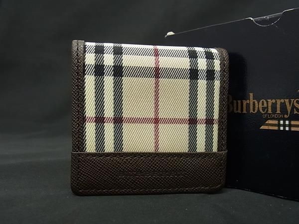 □新品□未使用□ BURBERRY バーバリー ノバチェック ナイロン×レザー  