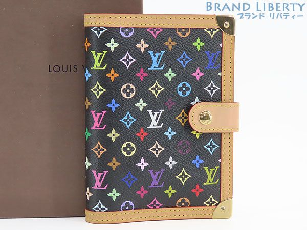 ルイヴィトン LOUIS VUITTON モノグラムマルチ アジェンダPM 手帳カバー システム手帳 ノワール ブラック R20895