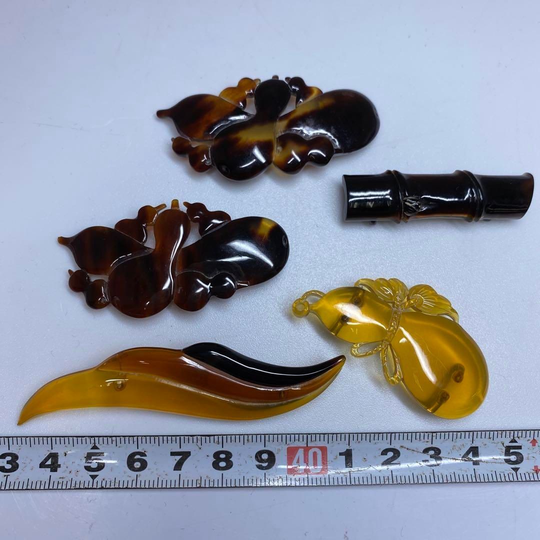 本鼈甲 帯留5点 19g 東さ6-1010ア タトチ