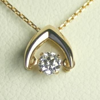 ダイヤモンド ネックレス K18 一粒 0.25ct 鑑定書付 0.25ctup Hカラー 