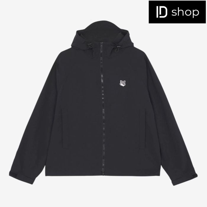 Maison Kitsune メゾンキツネ Technical Windbreaker Black