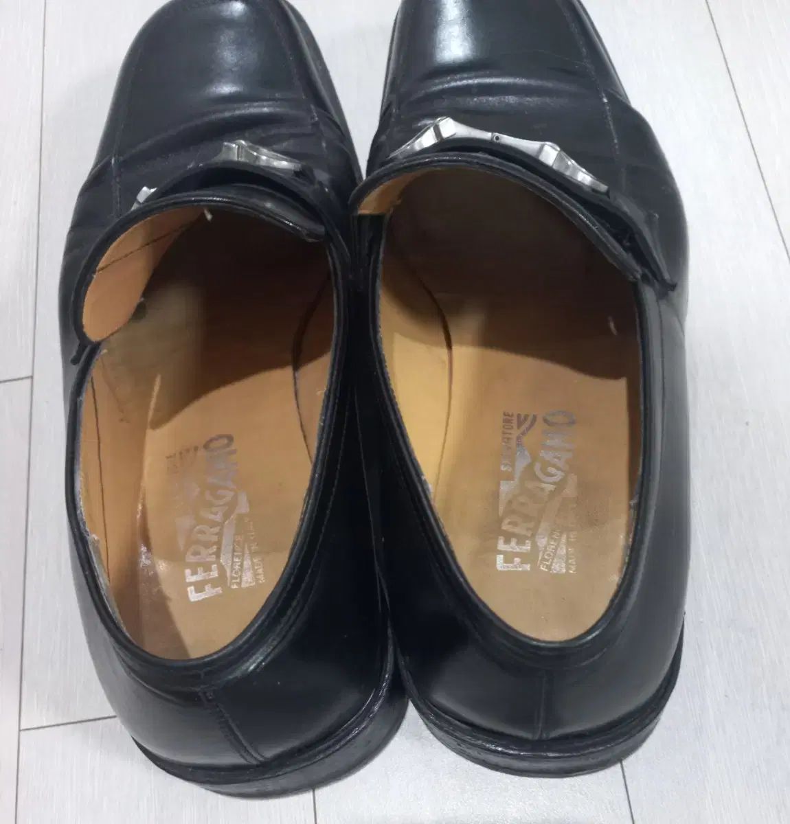  フェラガモ メンズ ブラックシューズ 270 ローファー ブーツ 革靴