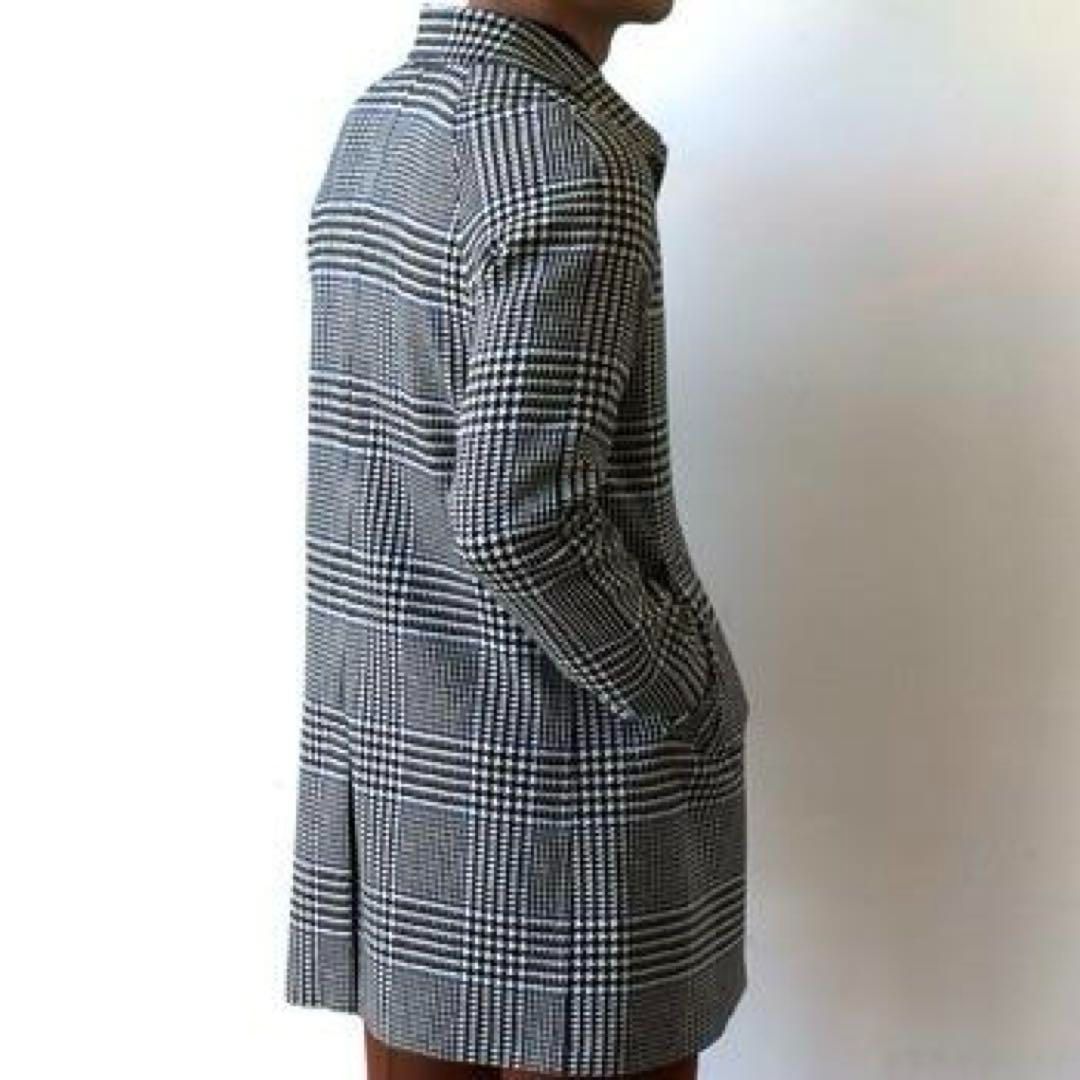 極美品 CIRCOLO1901 グレンチェック 定番ジャージー生地 ステンカラー