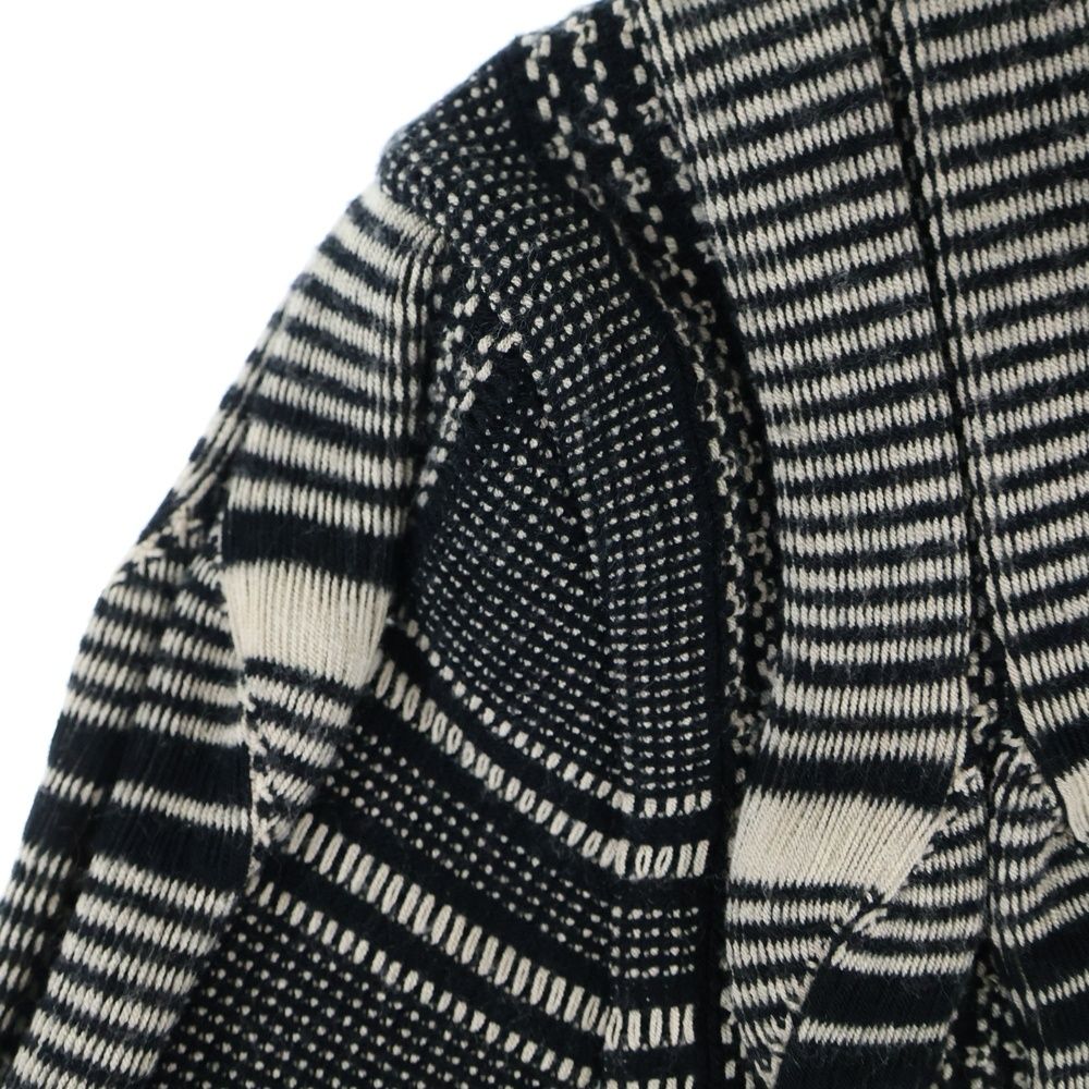 FENDI (フェンディ) 総柄デザイン クロップドカーディガン ブラック