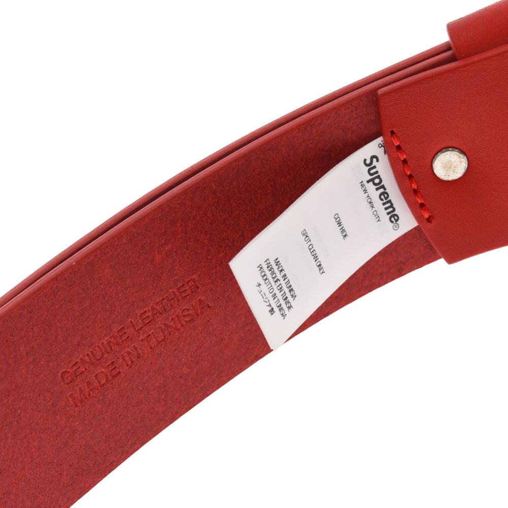 CowLeathe新品未開封 22ss Supreme Repeat Leather Belt 赤