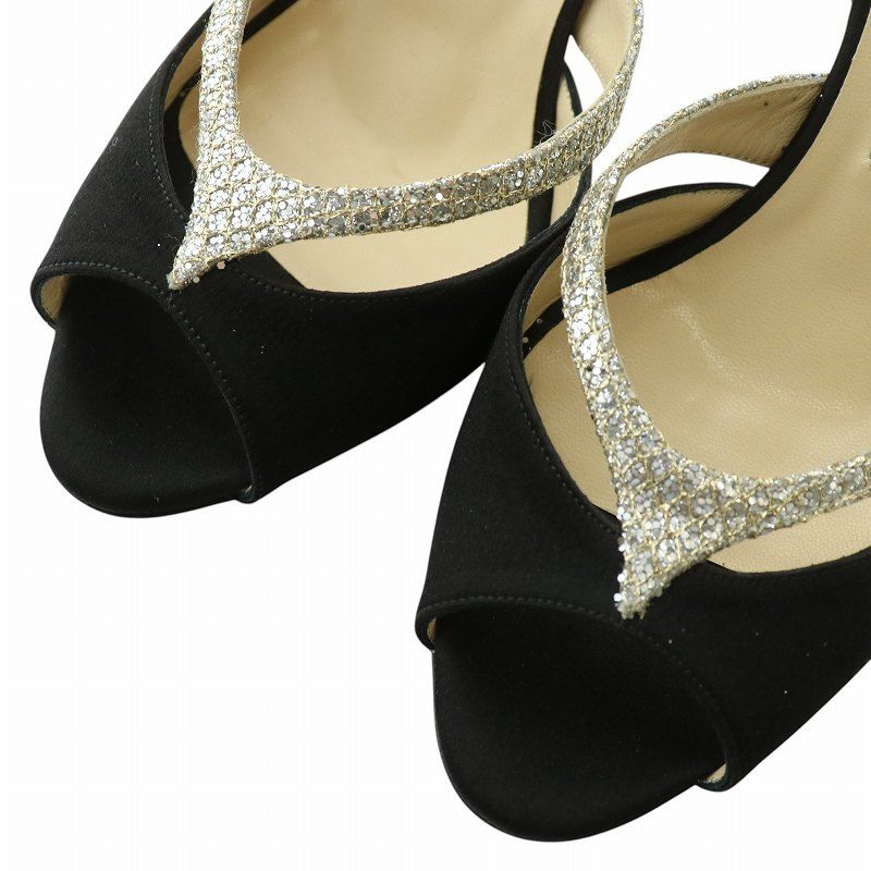 ジミーチュウ Jimmy Choo パンプス ジミーチュウ JIMMY CHOO パンプス 絹 シルク オープントゥ