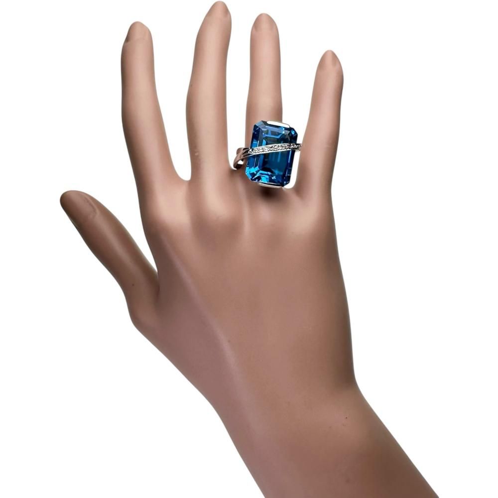 meijewelry ブルー　ダイヤリング　ダイヤモンド　18KYG 10号 meijewelry ブルー ダイヤリング ダイヤモンド 18KYG 10号