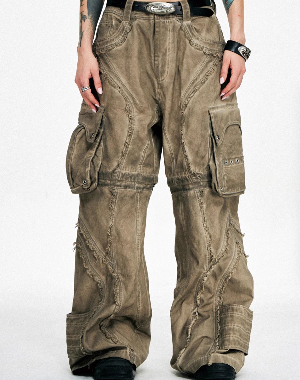 PERSONSOUL Structured Pants ワイドパンツ ジーンズ