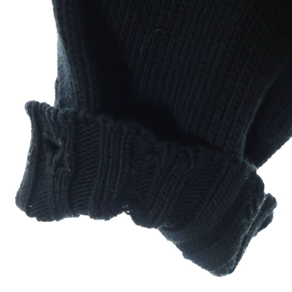 【MARNI】クルーネック ダメージ加工 ニット ブラック MARNI】クルーネック ダメージ加工 ニット ブラック