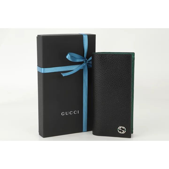 GUCCI グッチ二つ折り長財布メンズ 610467-1080小銭付きgucciインター  