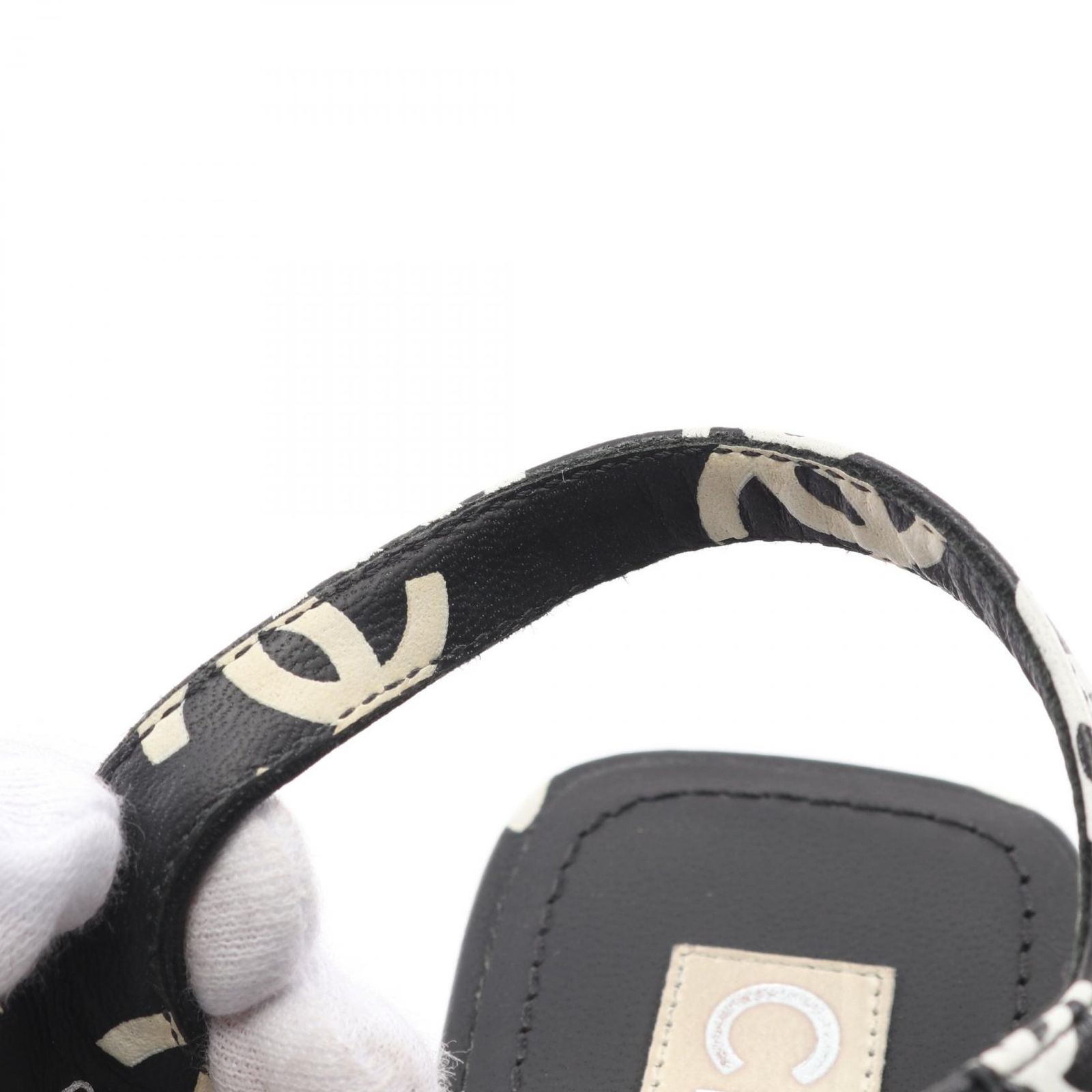 シャネル CHANEL サンダル ココマーク G38958 ブラック レザー