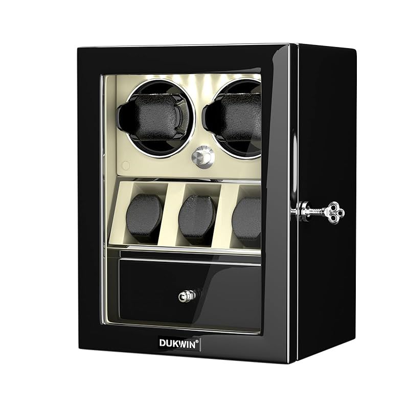 【新品】DUKWIN ワインディングマシーン2本巻き+3本収納 腕時計自動巻上機 DUKWIN ワインディングマシーン 2本巻き+3本収納 ウォッチワインダー