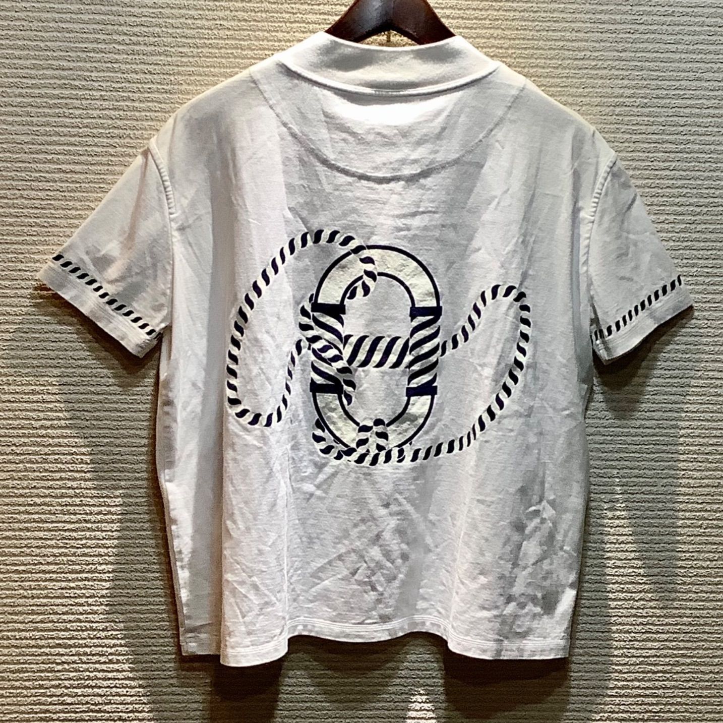 エルメス HERMES 23S Canoe カノエ シェーヌダンクル Tシャツ カットソー プルオーバー 白 ホワイト 34 レディース E1003|T28