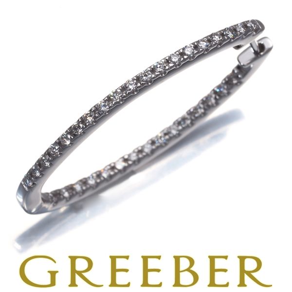 ポンテヴェキオ K18WG ダイヤ 片耳ピアス K18WGブラックダイヤモンド