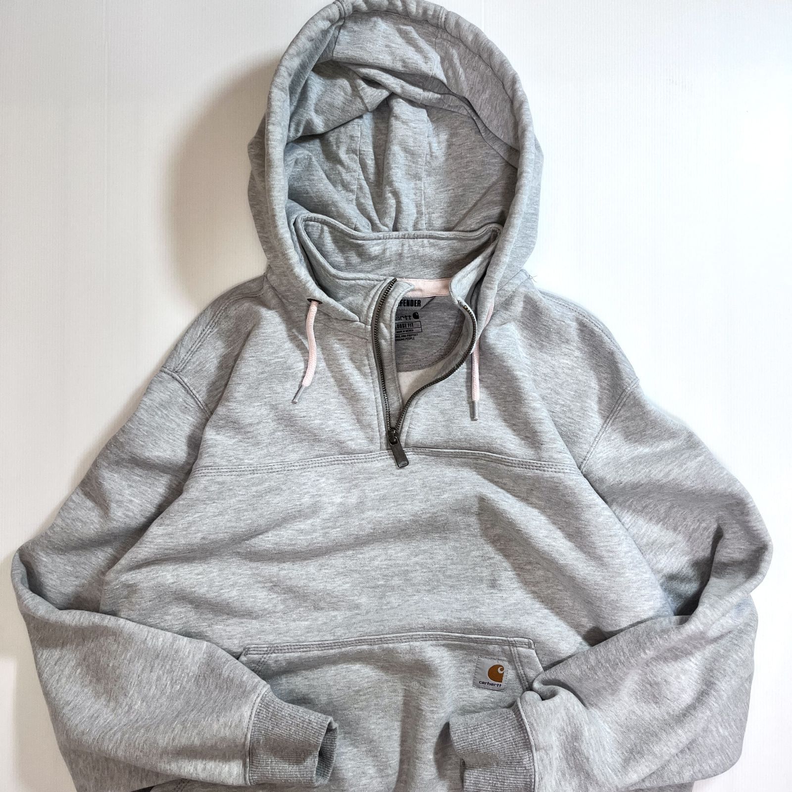 美品 Carhartt L カーハート レインディフェンダー ハーフジップ 