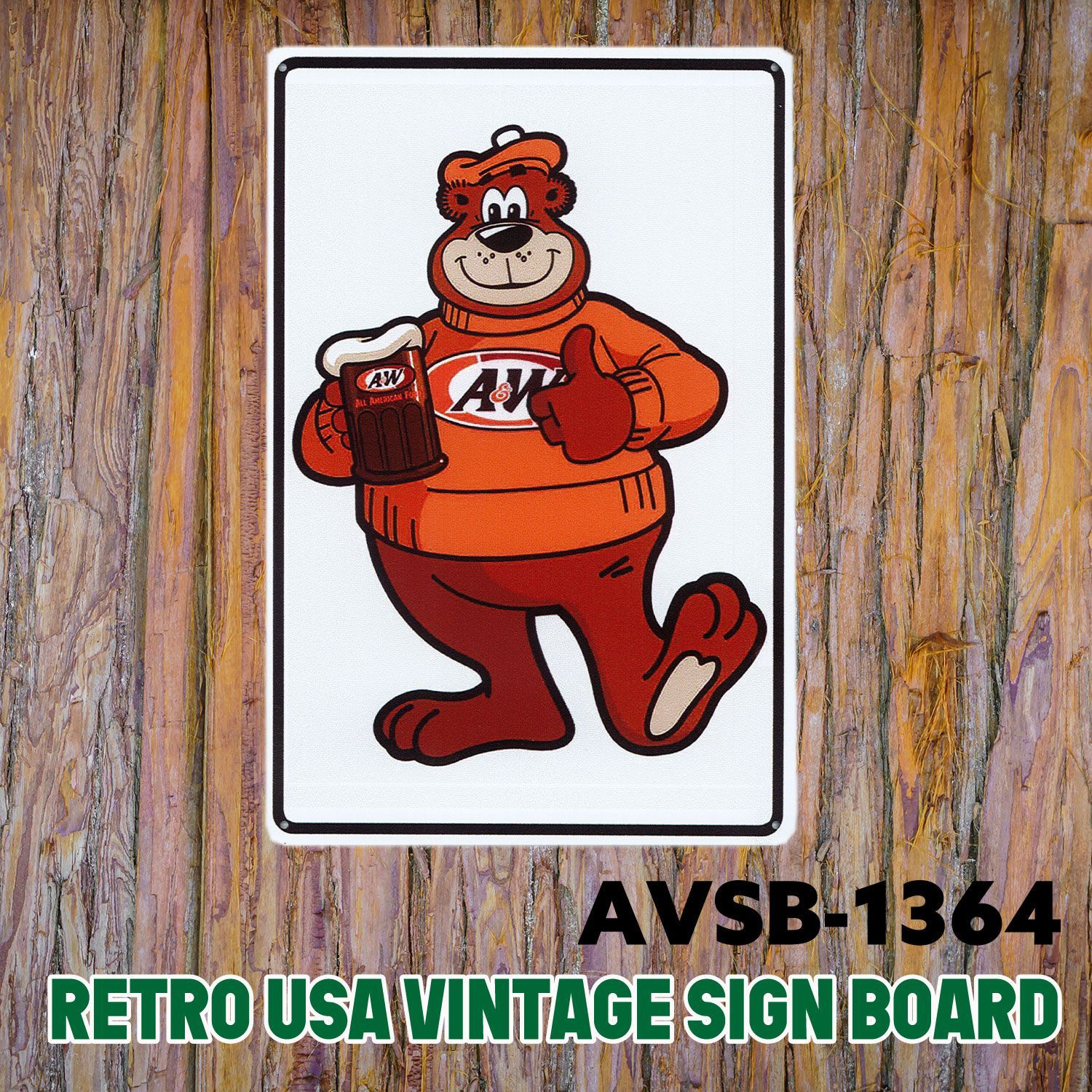 A&W アメリカン雑貨 キャラクター ブリキ看板 アメリカン 雑貨