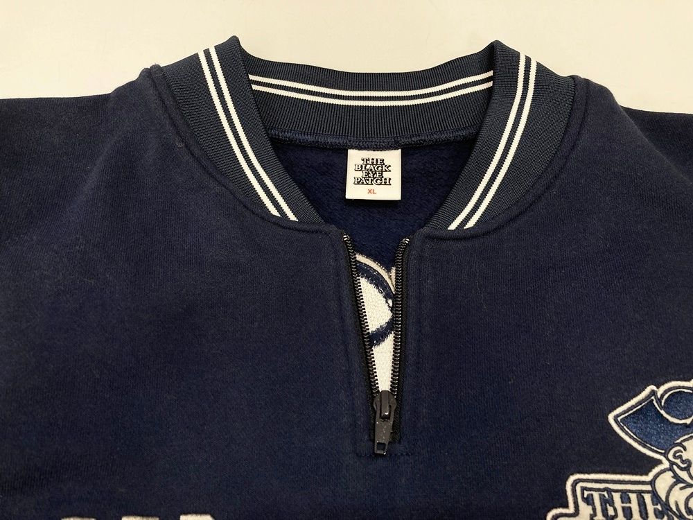 THE BLACK EYE PATCH / 22AW/OG Pirate Half Zip Sweat/スウェット/M/コットン/NVY ブラックアイパッチ BLACK EYE PATCH OG Pirate Half Zip Navy 22AW