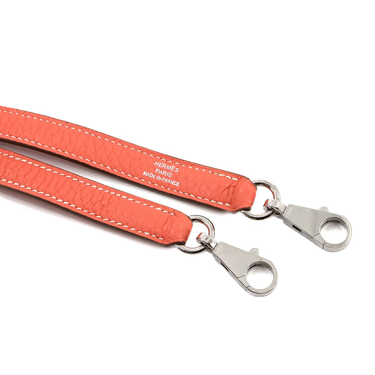 エルメス　ケリー　 ショルダーストラップ　トリヨンクレマンス　 レッド　シルバー エルメス ケリー ショルダーストラップ トリヨンクレマンス レッド