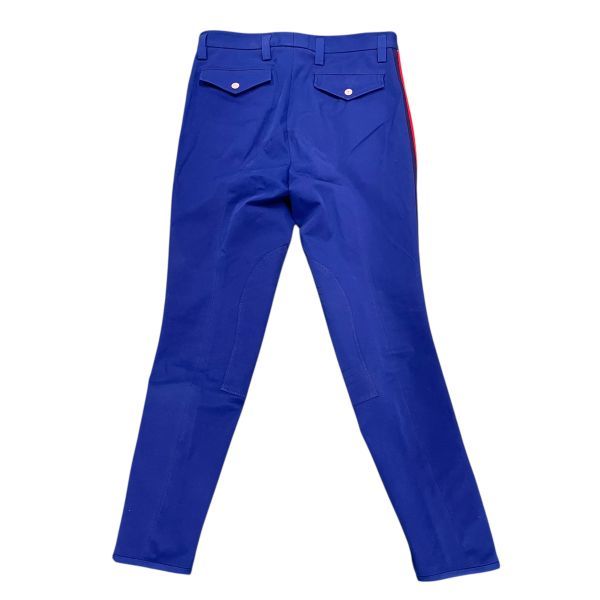 ○◇ グッチ GUCCI パンツ ストレッチ サイドライン ブルー 赤
