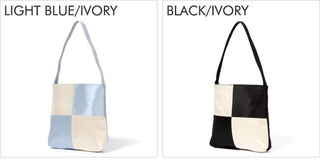 hai シルク バッグVera Bag in Black and Ivory