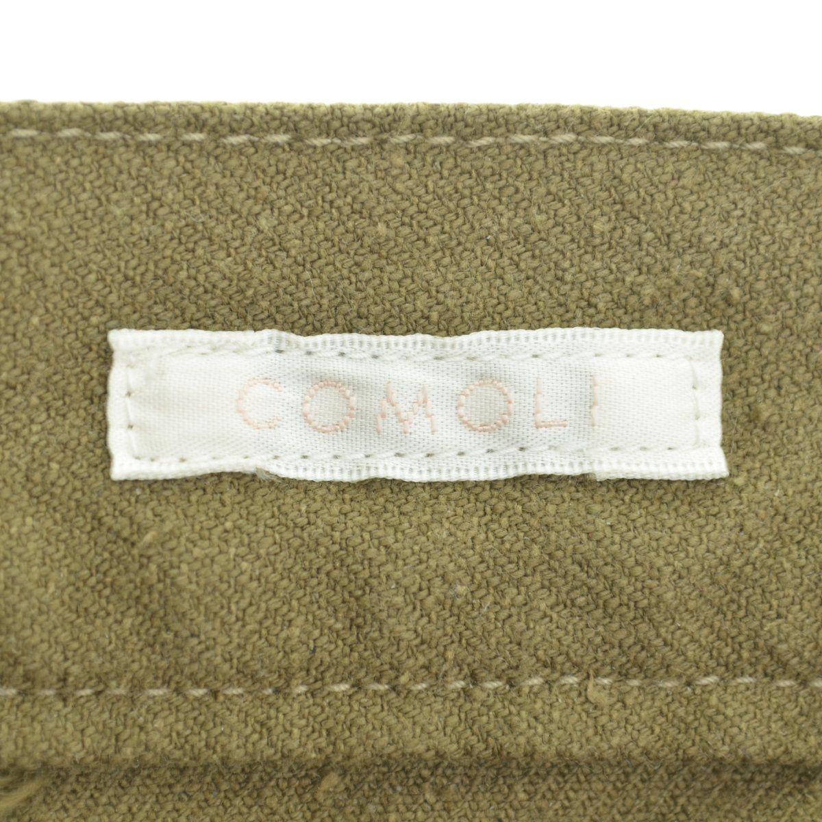 COMOLI コットンシルクオーバーパンツ 1 olive 1【COMOLI / コモリ