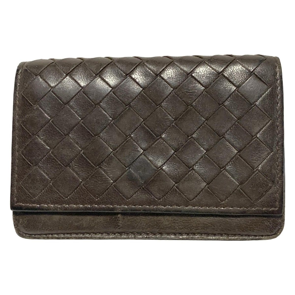 ボッテガヴェネタ イントレチャート 名刺入れ ブラウン ボッテガ