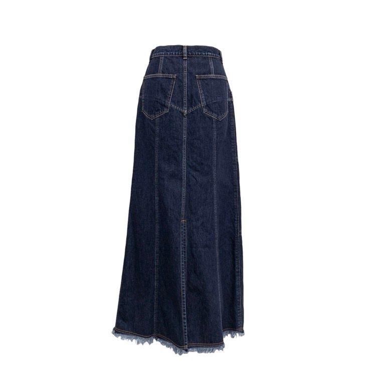 2024AW FETICO フェティコ DENIM SLIT MAXI SKIRT 十字スリットデニム