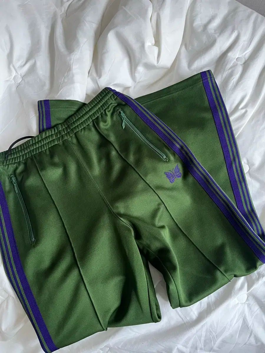 Needles ニードルス トラック パンツ ポリエステル スムーズ ツタ 緑 XS