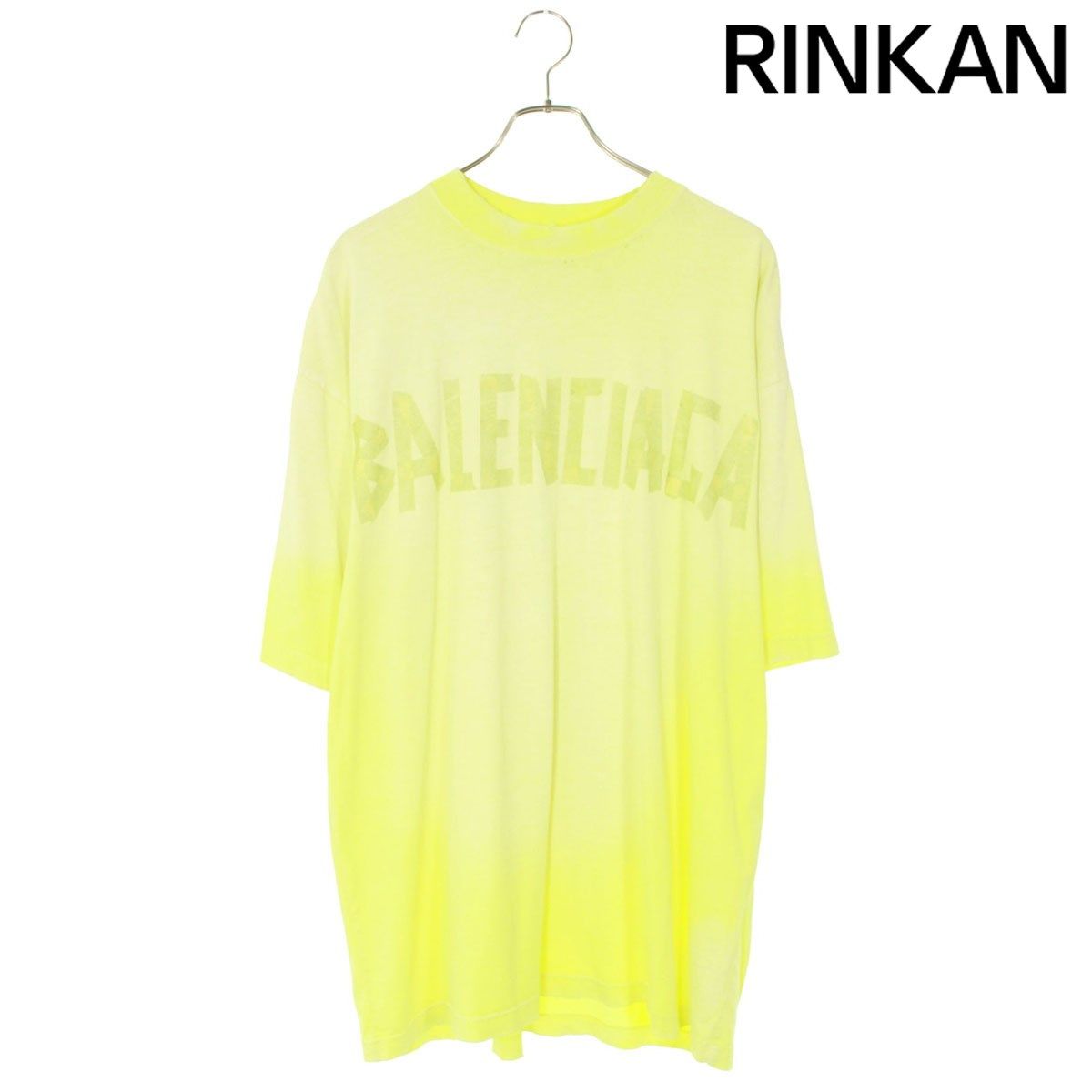 バレンシアガ 739784 TOVA9 テープロゴTシャツ メンズ M