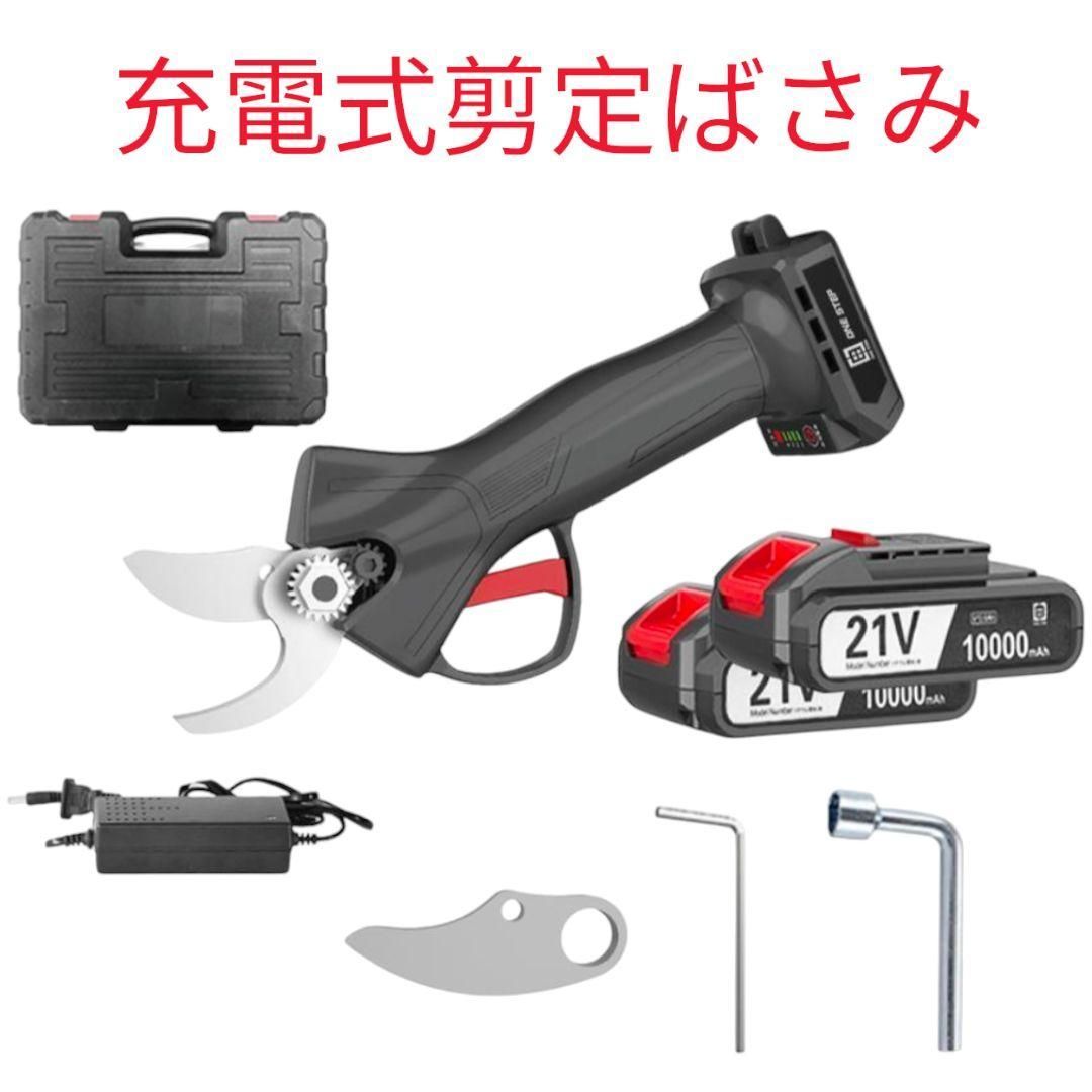 新品未使用品】剪定ばさみ 電動 ケース付き 園芸用 コードレス 充電式 